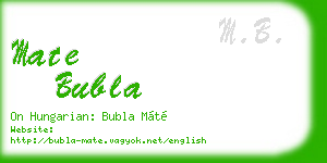 mate bubla business card